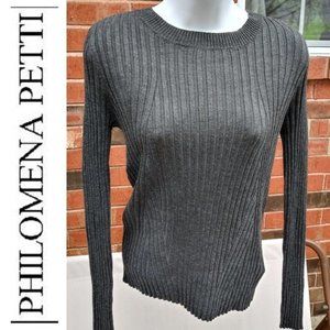 Philomena Petti Sweater Top Form Fitting Ribbed